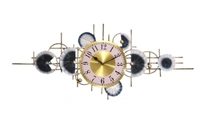 Decorative Metal Wall Clock - Free Size, Metal, Decorative, Pack of 1